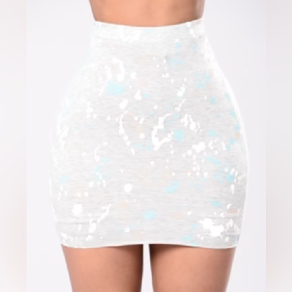 🆕 Fashion Nova Painted Mini Skirt